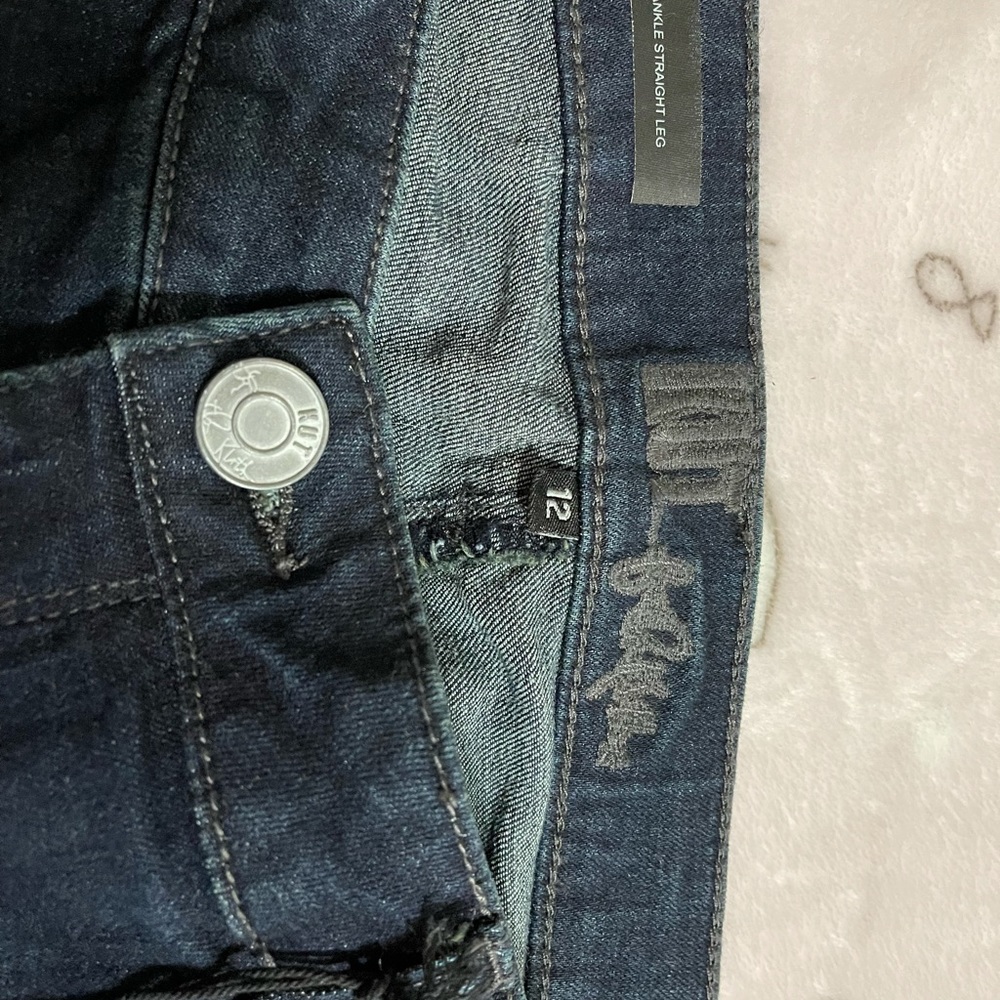 KFtK Emma Side tape Ankle Straight Leg Jeans HTF - Picture 2 of 8